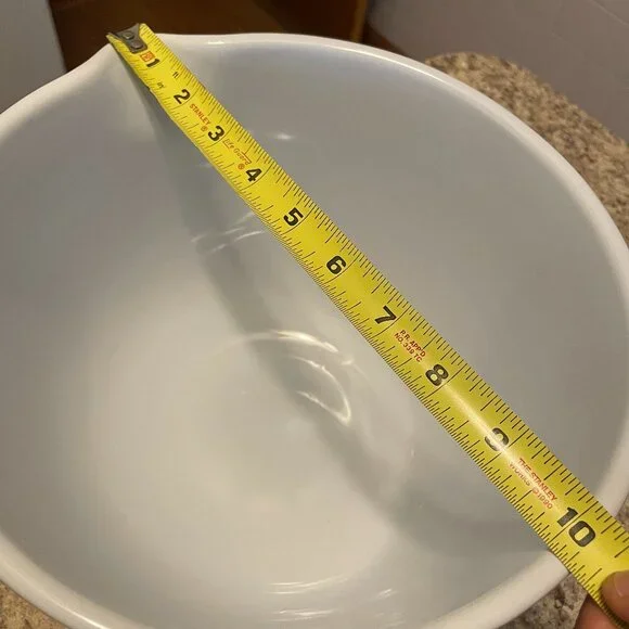 HEAVY World Market Ceramic Bowl + 2 Food Network Magnetic Measuring Cup Sets - Picture 6 of 14